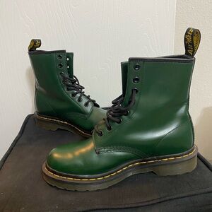 Dr. Martens Forest Green Leather Boots